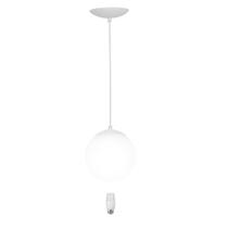 Lustre Pendente Orby Bolinha Branco + Lampada 6000k