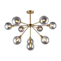 Lustre Pendente Orluce Astro Fumê/Dourado G9 Bivolt