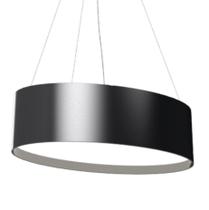 Lustre Pendente Oval 78cm em Madeira Branco ou Preto