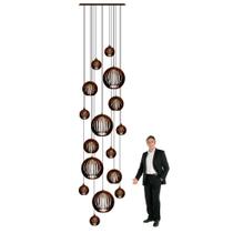 Lustre Pendente Para Sala Pé direito Duplo Big Boss Marrom