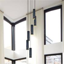 Lustre Pendente Para Sala Pé direito Duplo SP-Focus Preto