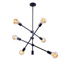 Lustre Pendente Para Sala Quarto Sputnik Circuit Retrô 6 Lâmpadas E27 Bivolt