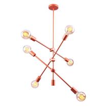 Lustre Pendente Para Sala Quarto Sputnik Circuit Retrô 6 Lâmpadas E27 Bivolt