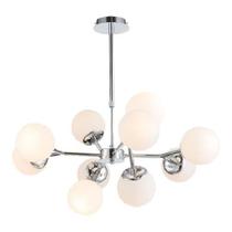 Lustre Pendente Pd9417-10.000 Columba 10 Lâmpadas Cromado