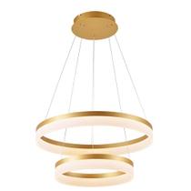 Lustre Pendente Φ40Φ60CM 63W 3000K Bivolt Metal Dourado+Acrilico