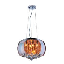 Lustre Pendente Plafon em Vidro e Cristal Attractive 40cm Moderno Quarto Sala Bivolt