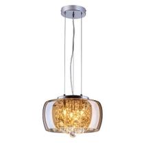Lustre Pendente Plafon Soho 28 Cm Âmbar Cristal Legítimo