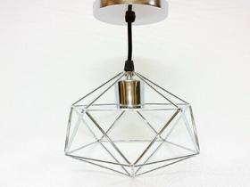 Lustre Pendente Polyhedron Aramado Cromado - EW