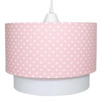 Lustre Pendente Princesa Coroas Rosa Quarto Bebê Menina