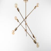 Lustre Pendente Prizi Dourado Directions Spin - 80cm