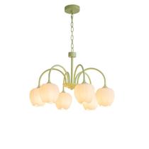 Lustre Pendente Provençal Metal Tulipa 6 Lâmpadas