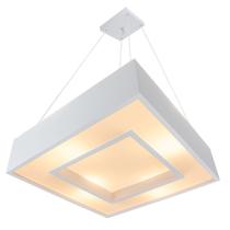 Lustre Pendente Quadrado Branco 45x45cm para 4 lâmpadas E27 St4541/45