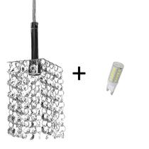 Lustre Pendente Quadrado Clearcast Cristal Leg + Lâmp 6000 Lustre Pendente Quadrado Clearcast Cristal Leg + Lâmp 6000