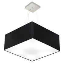 Lustre Pendente Quadrado Preto MJ-4006 Para Mesa de Jantar e Estar Lustre Pendente Quadrado Preto MJ-4006 Para Mesa de Jantar e Estar
