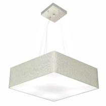 Lustre Pendente Quadrado Rustico Cinza MJ-4032 Para Mesa de Jantar e Estar