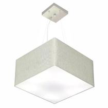 Lustre Pendente Quadrado Rustico Cinza MJ-4195 Para Mesa de Jantar e Estar