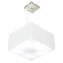 Lustre Pendente Quadrado Vivare Md-4195 Cúpula em Tecido 25/40x40cm - Bivolt