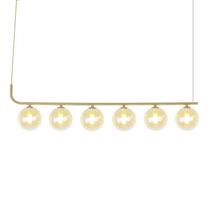 Lustre Pendente Quality Orbit II Dourado G9 - Lustre Pendente Quality Orbit II Dourado G9 -