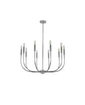 Lustre Pendente Redondo Candel 10 Braços Cromado 739