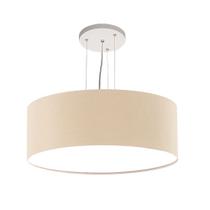 Lustre Pendente Redondo Cúpula em Tecido 40x15