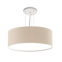 Lustre Pendente Redondo Cúpula em Tecido 40x15