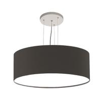 Lustre Pendente Redondo Cúpula em Tecido 40x15