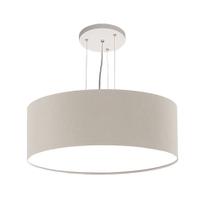 Lustre Pendente Redondo Cúpula em Tecido 50x15