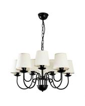 Lustre Pendente Redondo Tocheiro Clássico Cúpula 10 Braços Preto 650/10 Lustre Pendente Redondo Tocheiro Clássico Cúpula 10 Braços Preto 650/10