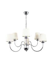 Lustre Pendente Redondo Tocheiro Clássico Cúpula 6 Braços Cromado 372/6 Lustre Pendente Redondo Tocheiro Clássico Cúpula 6 Braços Cromado 372/6