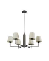 Lustre Pendente Redondo Tocheiro Cúpula 06 Braços Cinza 185/6 Lustre Pendente Redondo Tocheiro Cúpula 06 Braços Cinza 185/6