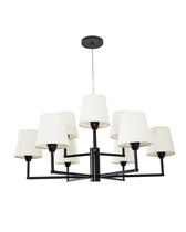 Lustre Pendente Redondo Tocheiro Cúpula 09 Braços Preto 185/9 Lustre Pendente Redondo Tocheiro Cúpula 09 Braços Preto 185/9