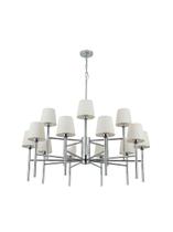 Lustre Pendente Redondo Tocheiro Cúpula 15 Braços com Corrente Cromado 709/15