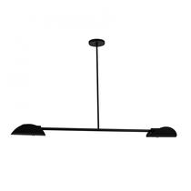 Lustre Pendente Remo Retangular Industrial Preto 1,30m 684