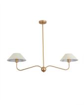 Lustre Pendente Retangular Clássico Cúpula Duplo 1,30m Dourado 731 Lustre Pendente Retangular Clássico Cúpula Duplo 1,30m Dourado 731