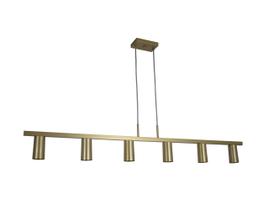 Lustre Pendente Retangular Industrial Dourado 114