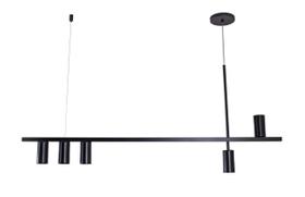 Lustre Pendente Retangular Industrial Honda Preto 117
