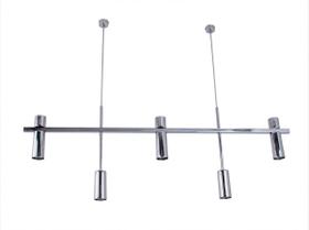 Lustre Pendente Retangular Industrial Tubo Cilindro 1,20m Cromado 179 Lustre Pendente Retangular Industrial Tubo Cilindro 1,20m Cromado 179