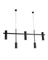 Lustre Pendente Retangular Industrial Tubo Cilindro 1,20m Preto 179