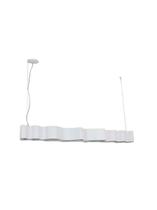 Lustre Pendente Retângular Ondas 1,30m Branco 801 Lustre Pendente Retângular Ondas 1,30m Branco 801