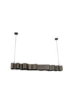 Lustre Pendente Retângular Ondas Led 3000k 1,30 m Cinza 771
