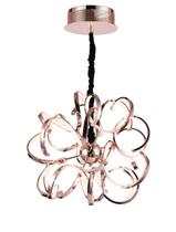 Lustre Pendente Rizos Formas Cobre 60cm LED 69W 3500K Bivolt