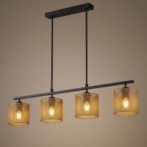 Lustre Pendente Sala Jantar Moderno Artesanal Barbante 87cm Lustre Pendente Sala Jantar Moderno Artesanal Barbante 87cm