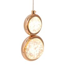 Lustre Pendente Saturno Globo Led 3 Cores Cristal Bolhas 12W