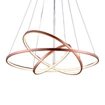Lustre Pendente Sindora DCD015080 Rosê Led Bivolt