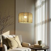 Lustre Pendente Sisal Natural 30cm Artesanal Iluminação Aconchegante Bivolt