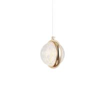 Lustre Pendente Skylight Bubble 3062 Dourado/Transparente Led Bivolt