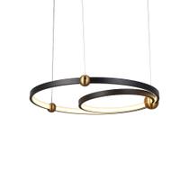 Lustre Pendente Skylight Circles 3074 Preto/Dourado Led Bivolt Lustre Pendente Skylight Circles 3074 Preto/Dourado Led Bivolt