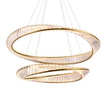 Lustre Pendente Skylight Domino 4017 Dourado Led Bivolt