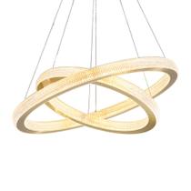 Lustre Pendente Skylight Saturno Dourado 3056 Led Bivolt