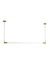 Lustre Pendente Slim Tubular T8 125cm Dourado Fosco 635